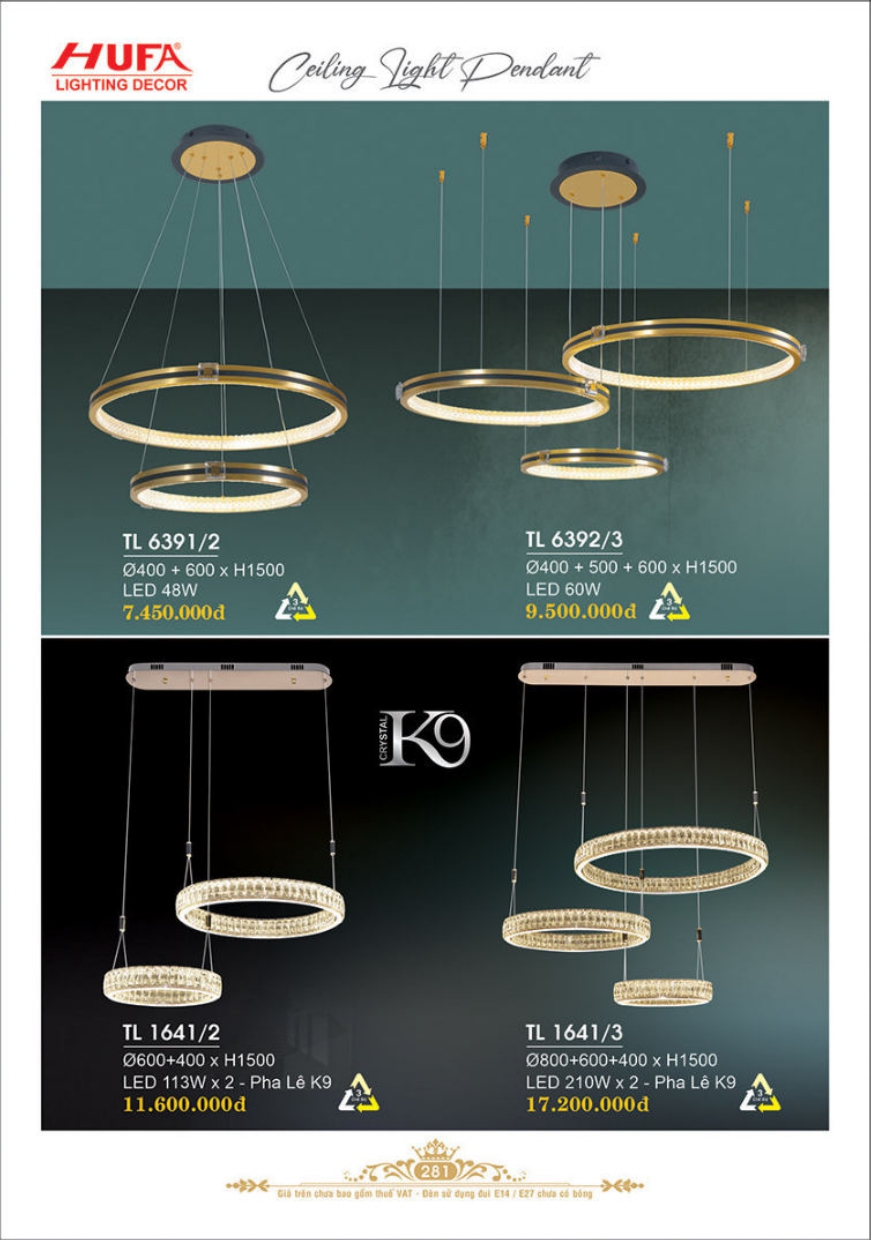 Bảng giá đèn trang trí HUFA